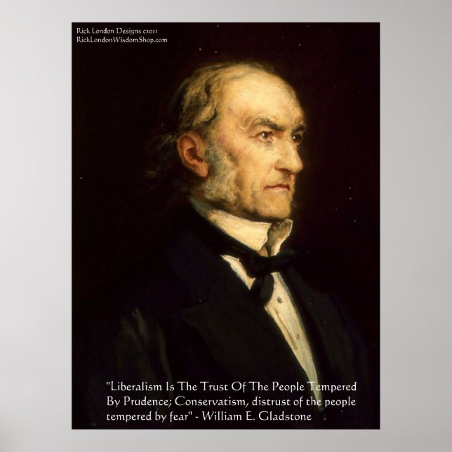 William Gladstone - Poster dos Liberais e Conserva (Frente)