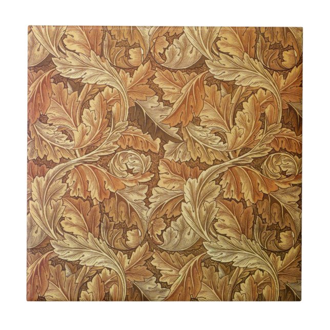 William Morris Acanthus Marrom Folhas de Outono (Frente)