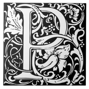 William Morris Art Nouveau Alphabet Leaf Leaf Leaf