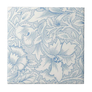 William Morris, Art Nouveau Elegante Blue Acanthus