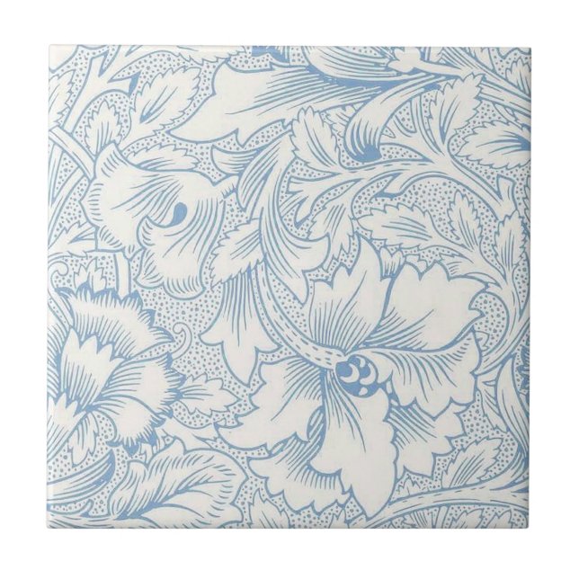 William Morris, Art Nouveau Elegante Blue Acanthus (Frente)