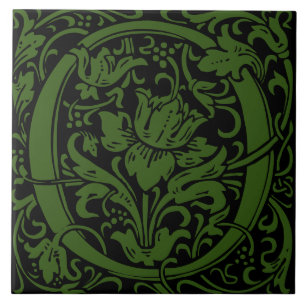 William Morris Art Nouveau Monograma - Letra O