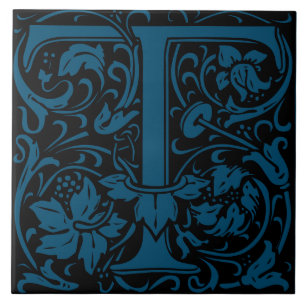 William Morris Art Nouveau Vines Iniciais - Letra 