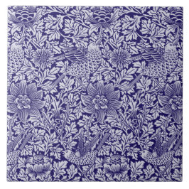 William Morris 'Bird and Anemone' em azul