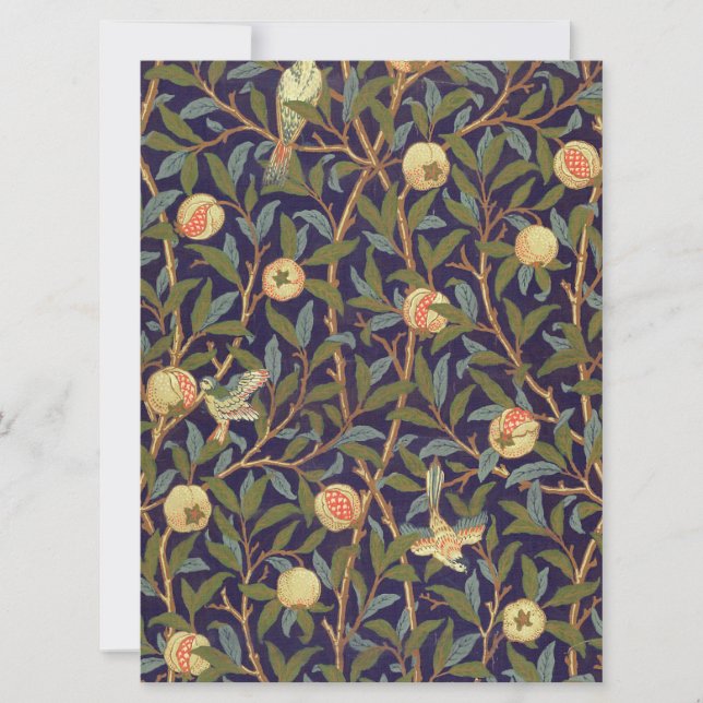 William Morris Bird E Pomegranate Vintage Art (Frente)