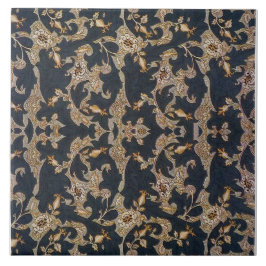 William * Morris Black e Dourado Pine Cone Design