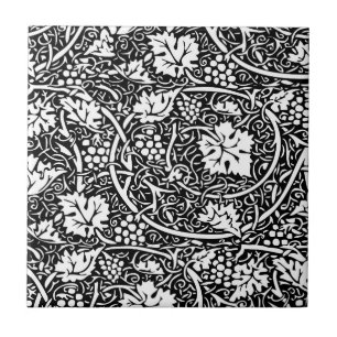William Morris Black White Grape Vine