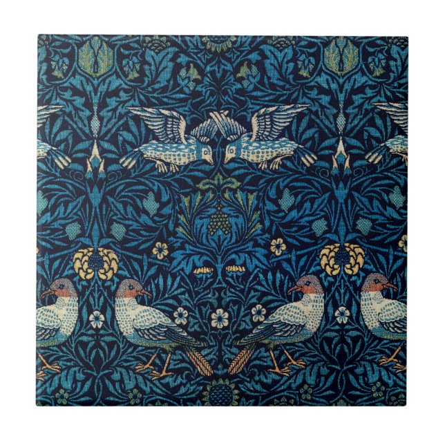 William Morris Blue Birds Tapeçaria Clássica (Frente)