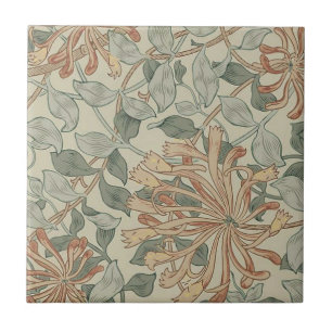 William * Morris Botânico Rosa Verde  