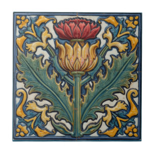 William Morris Cardo Escocês floral vintage 