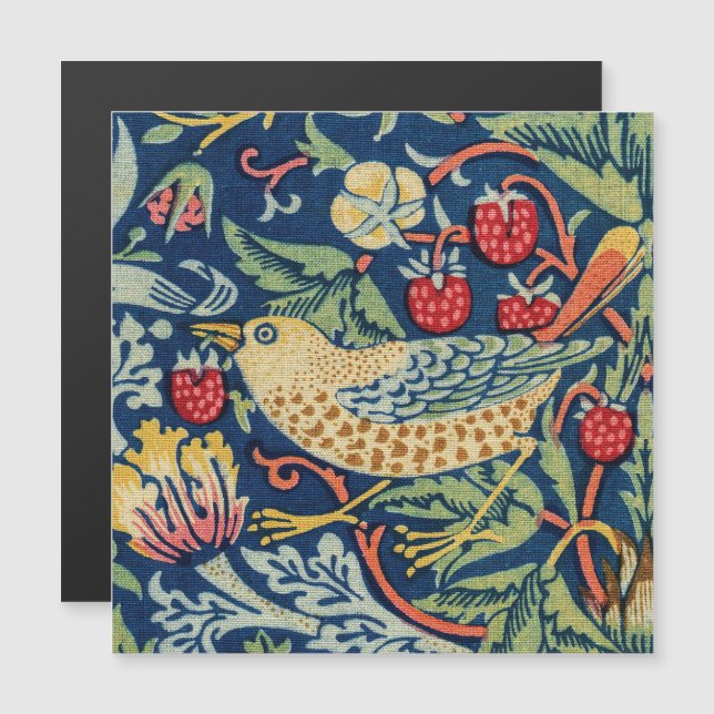 William Morris - Cartão Magnético Strawberry Thief (Frente/Verso)