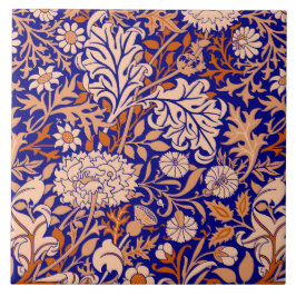 William Morris "Cherwell" em azul e laranja