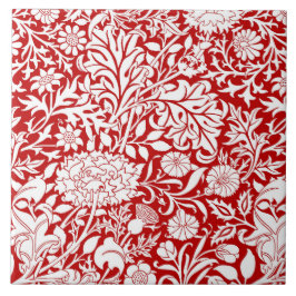 William Morris "Cherwell" em Vermelho e Branco