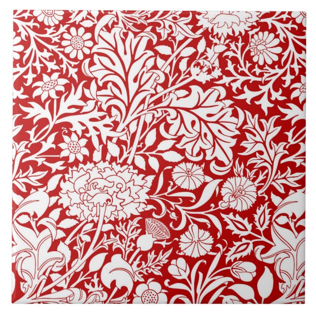 William Morris "Cherwell" em Vermelho e Branco (Frente)
