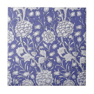 William * Morris Chrysanthemum Flor Azul Roxo