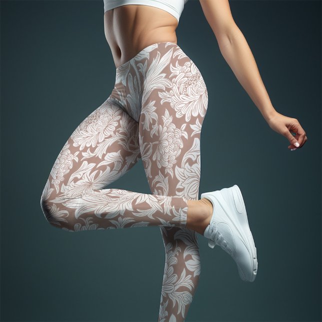 William Morris Chrysanthemum Pattern Leggings (Criador carregado)
