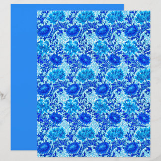 William Morris Chrysanthemums Shades de Denim Blue