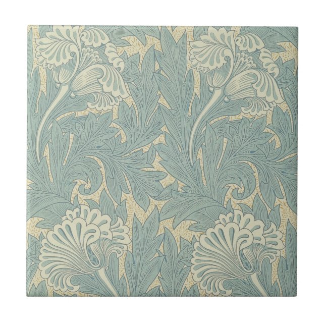 William Morris Clássico Tulipa Azul Floral (Frente)