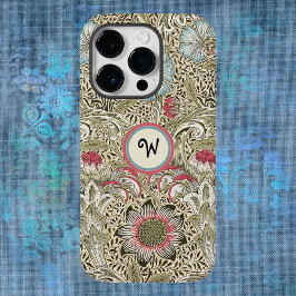 William Morris Corncockle Cream Rosa com Inicial