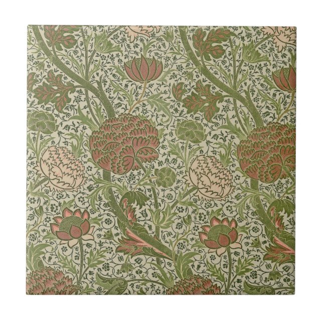 William Morris Cray Sage Flor de Floral Botânico (Frente)