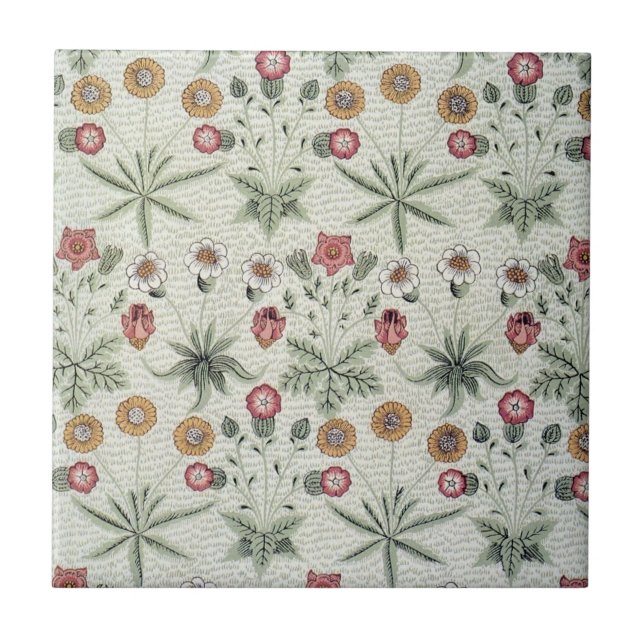 William Morris Daisy Floral Wallpaper Padrão (Frente)