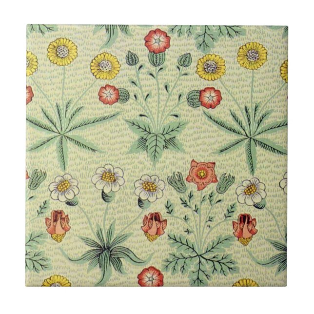William Morris Daisy Floral Wallpaper Padrão (Frente)