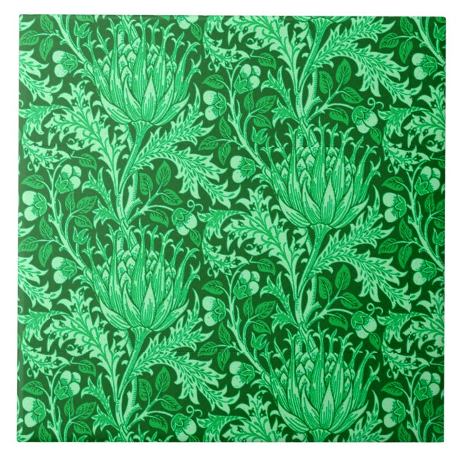 William Morris Damask, Emerald Green (Frente)
