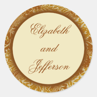 William Morris Dourado deixa adesivo monograma