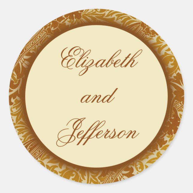 William Morris Dourado deixa adesivo monograma (Frente)