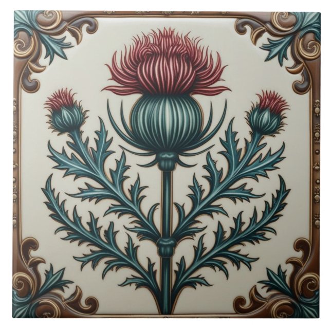 William Morris Espinho floral vintage escocês  (Frente)