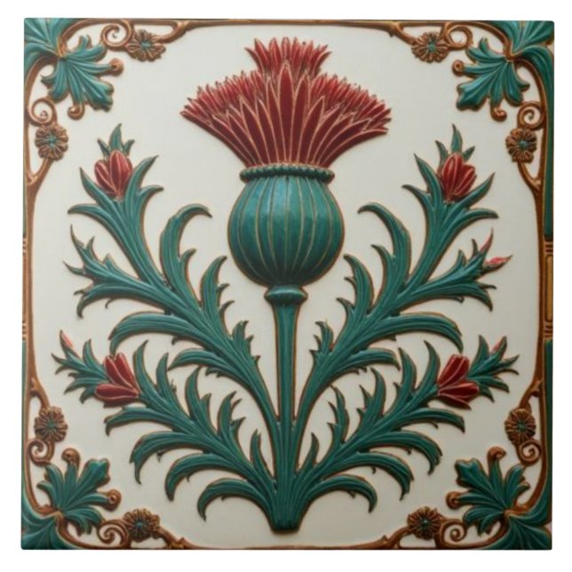 William Morris Espinho floral vintage escocês  (Frente)