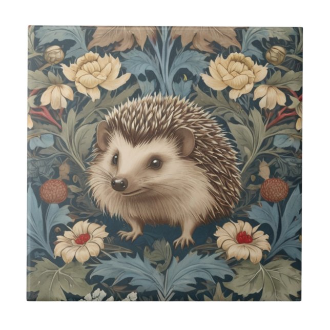 William Morris estilo Hedgehog Flores Tradicionais (Frente)
