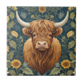 William Morris estilo Highland Cow Amarelo
