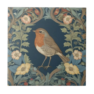 William Morris estilo L Robin Redbreast Bird