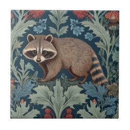 William Morris estilo Left Face Raccoon