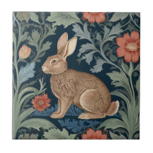 William Morris estilo Rabbit à esquerda face flora