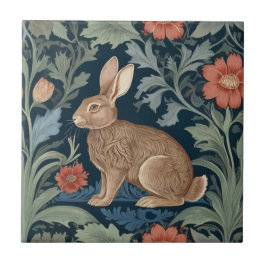 William Morris estilo Rabbit à esquerda face flora