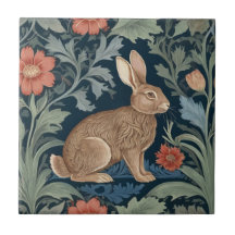 William Morris estilo Rabbit Direito face Floral