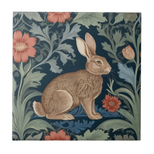 William Morris estilo Rabbit Direito face Floral