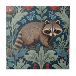William Morris estilo Right Face Raccoon