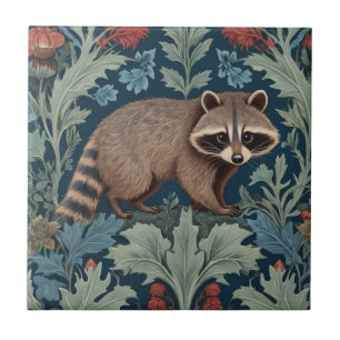 William Morris estilo Right Face Raccoon