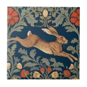 William Morris estilo Right Face Running Hare