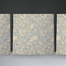 William Morris Faint Blue Art Nouveau Floral