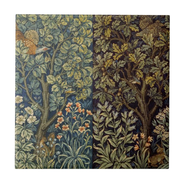 William Morris Faisão Pássaro Árvore Flor (Frente)