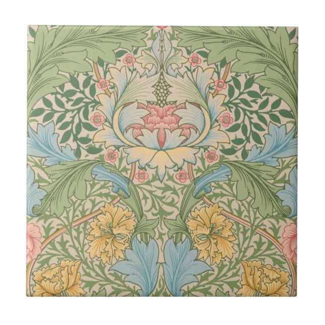 William Morris Flor de Murta Floral Botânico (Frente)