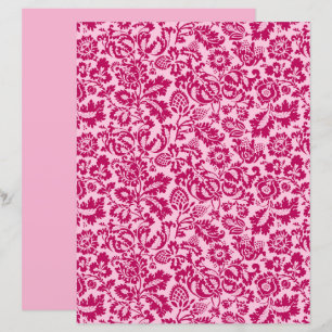 William Morris Floral Damask, Fuchsia e Rosa
