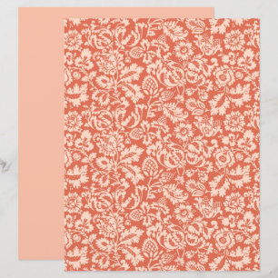 William Morris Floral Damask, Peach e Coral