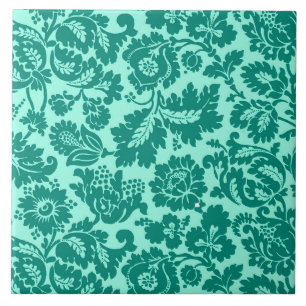 William Morris Floral Damask, Turquoise e Aqua