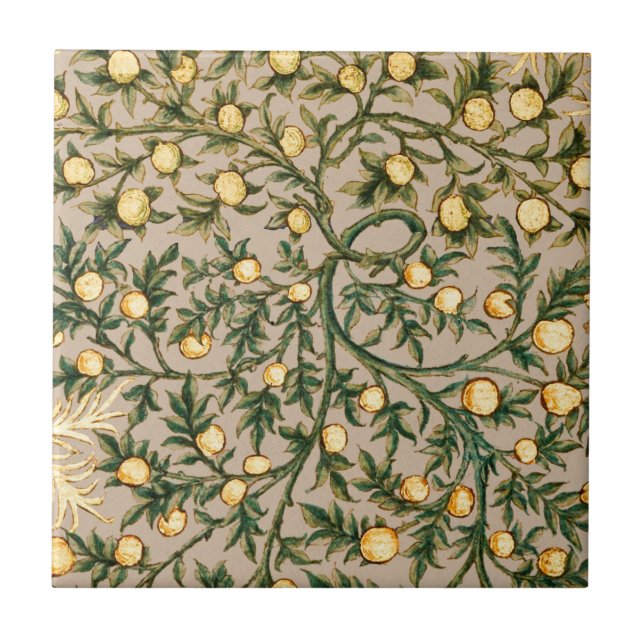 William Morris Floral Jardim de Frutas Flor Clássi (Frente)