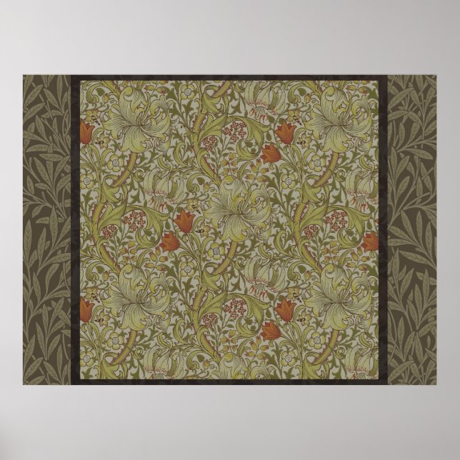 William Morris Floral lírio desenho de impressão d (Frente)